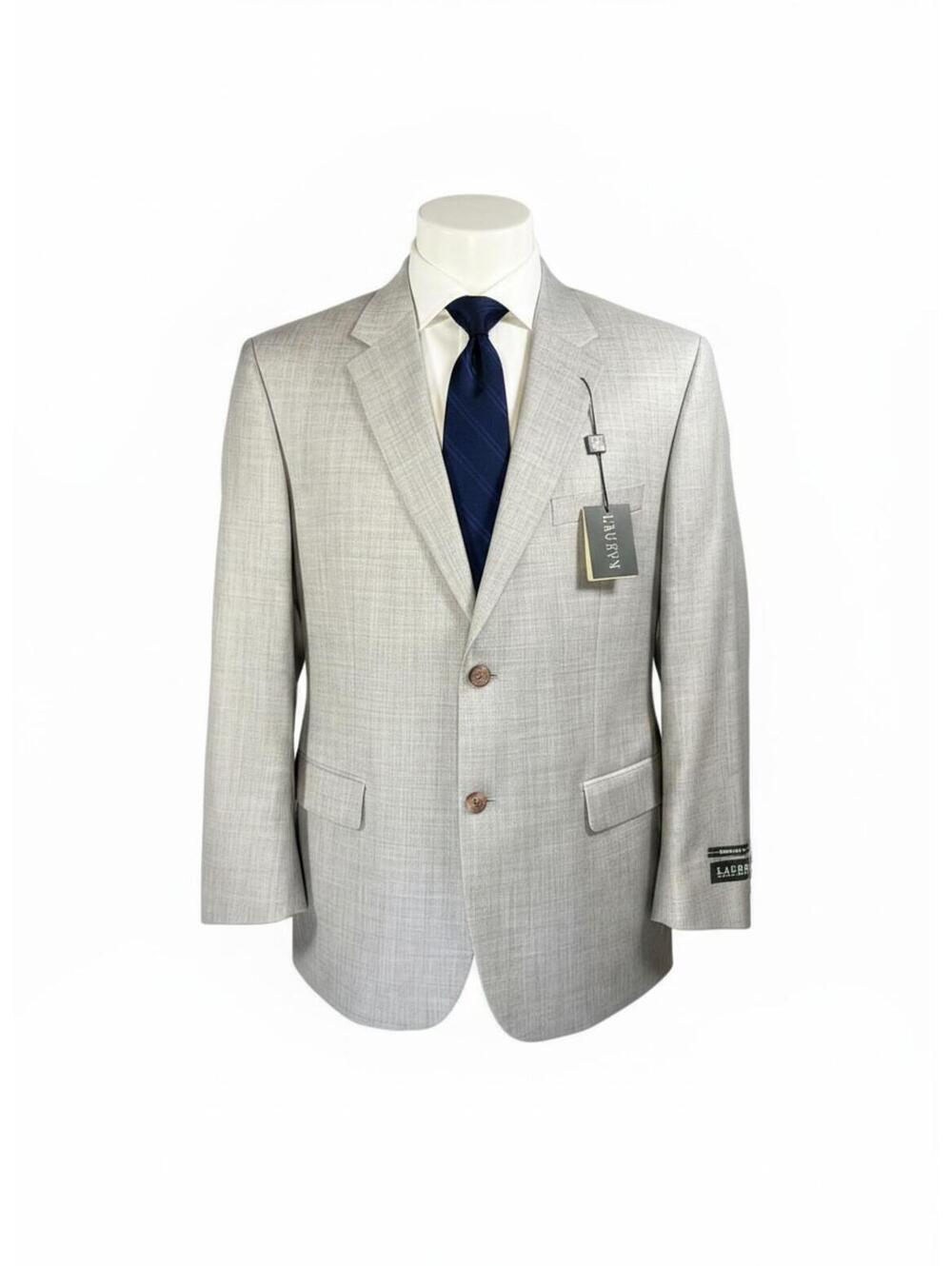 Lauren Ralph Lauren Wool Blazer Executive Fit Black/White Men's 42R 39W $689 NWT
